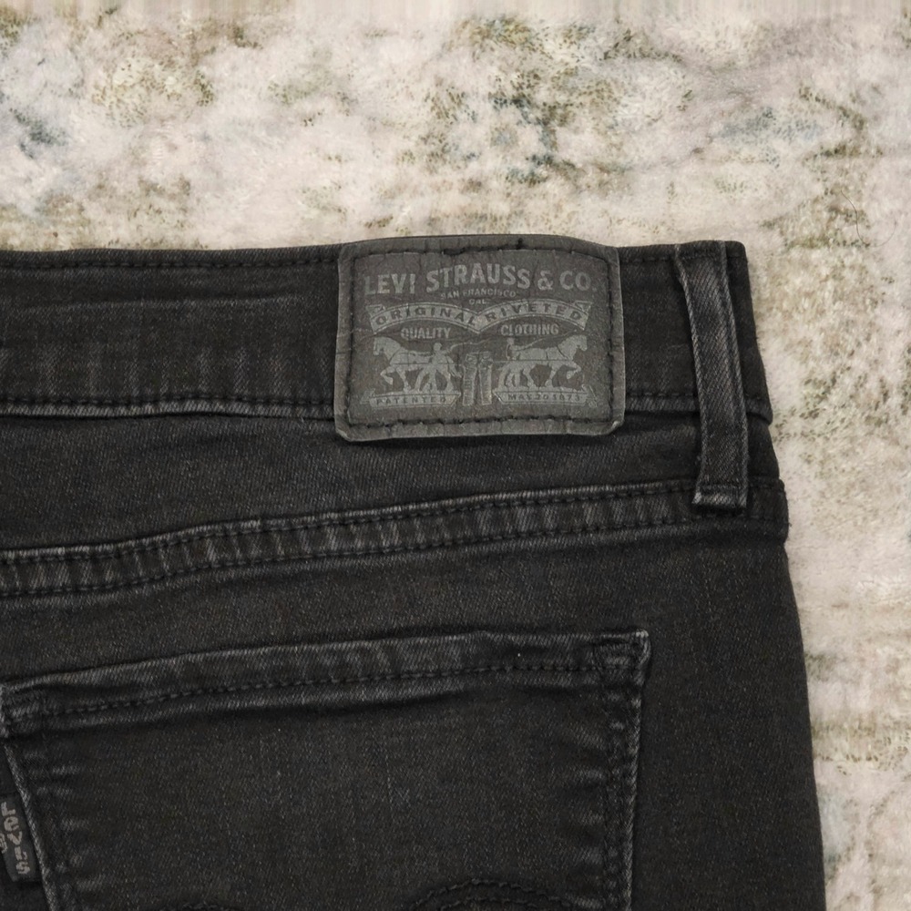 Levis 710 Super Skinny Jeans Womens 31x28 Faded Black Mid Rise 17778-0034 - Picture 3 of 7